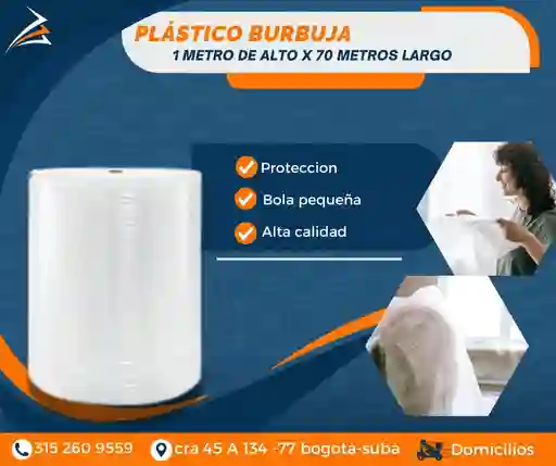 Plastico Burbuja- Papel Burbuja 1m X 70 Cm Empaque Y Embalaje Para Mudanza