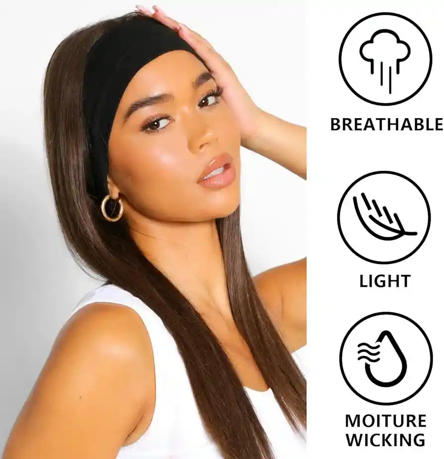 Diadema Balaca Licrada Deportiva Cabello Pelo Set X 6 Und
