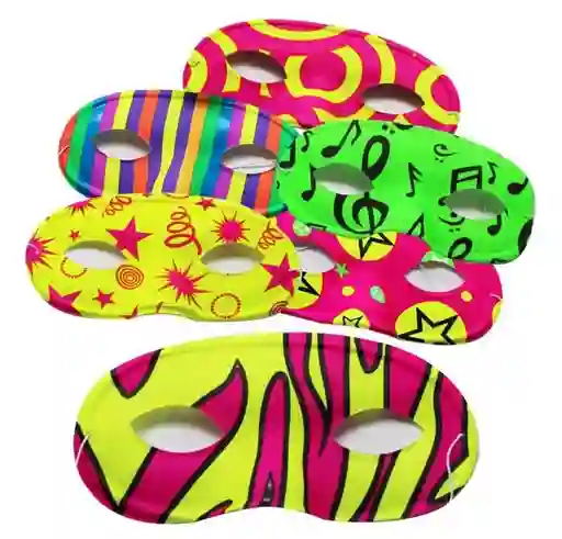 Antifaz De Colores Neon X Unidad
