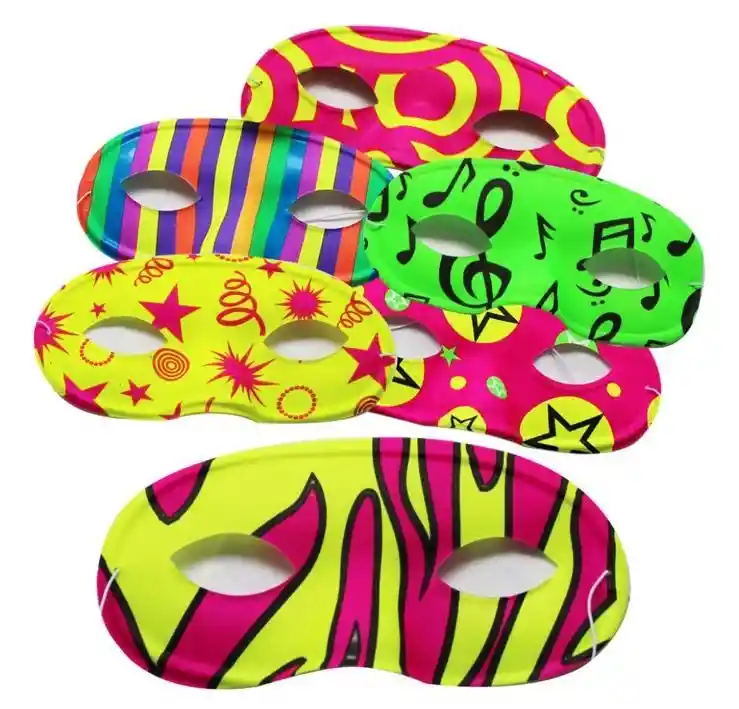 Antifaz De Colores Neon X Unidad