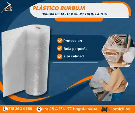 Plastico Burbuja-papel Burbuja 150 Cm X 50 Metros De Largo Empaque Y Embalaje Para Mudanza