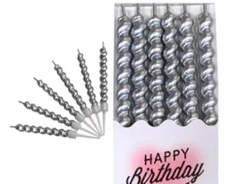 Velas Onduladas X6 Plateadas