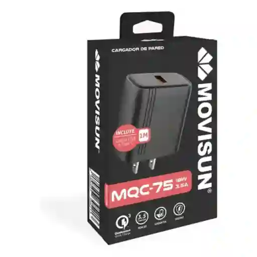 Cargador Movisun Usb-tc Mqc-75 18w