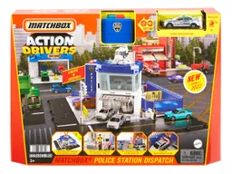Set Pista Matchbox Action Drivers Coleccion Vehículos De Mattel Police Station