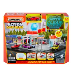 Set Pista Matchbox Action Drivers Coleccion Vehículos De Mattel Super Clean Car Wash