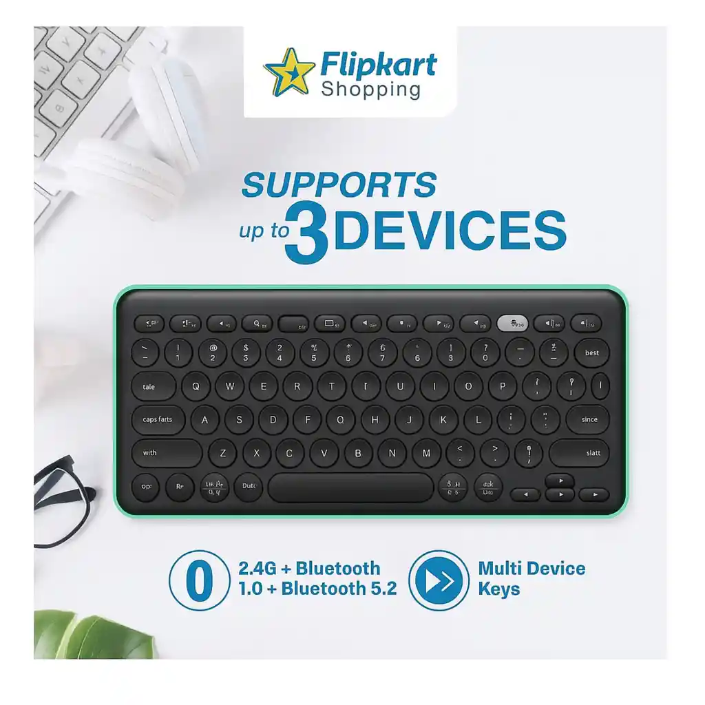 Teclado Inalambrico Silencioso De 3 Modos Fd Business K931t