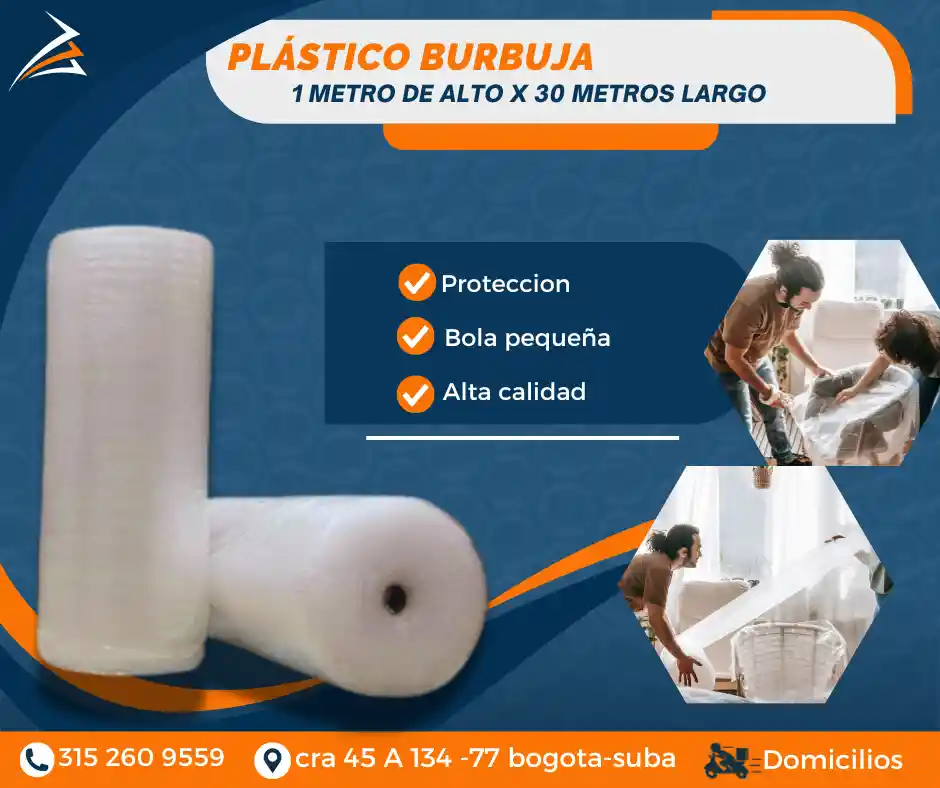 Plastico Burbuja-papel Burbuja 1m De Alto X 30 Mtrs De Largo Empaque Y Embalaje Para Mudanza