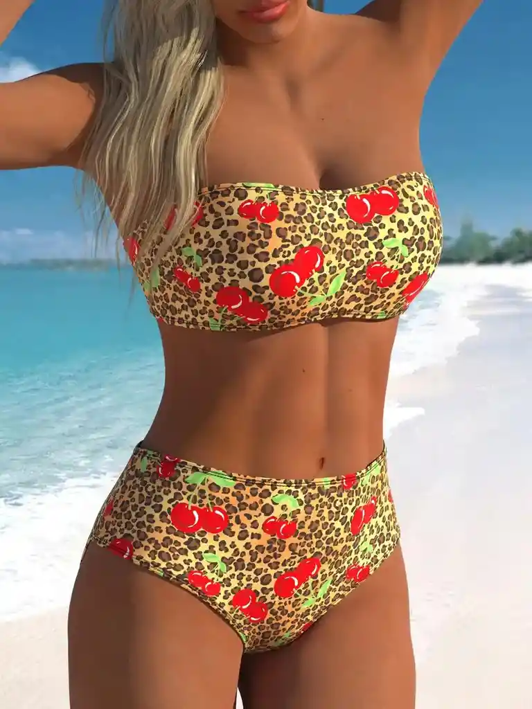 Conjunto De Bikini De Mujer Con Top De Tubo, Talla M