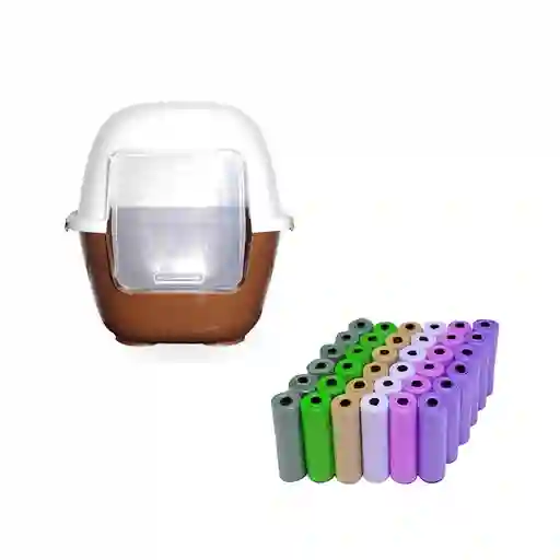 Baño Para Gatos Gigante Mas 50 Rollos Marron