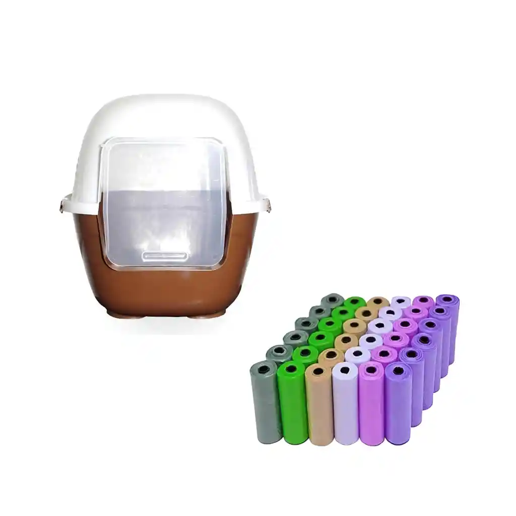 Baño Para Gatos Gigante Mas 50 Rollos Marron