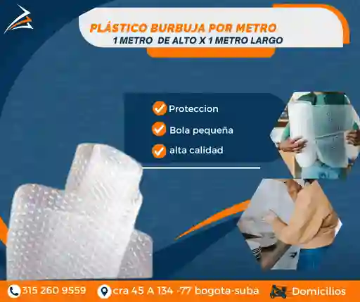 Plastico Burbuja-papel Burbuja 1 Metro De Alto X 1 Metro De Ancho Empaque Para Mudanza