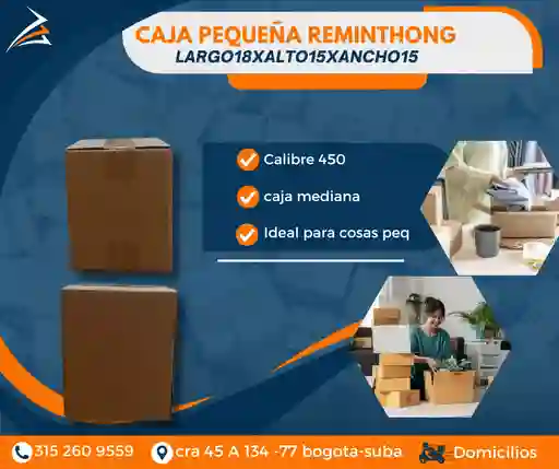 Caja Pequeña Largo 18 X Alto 15 X Ancho 15 Empaque Para Mudanza
