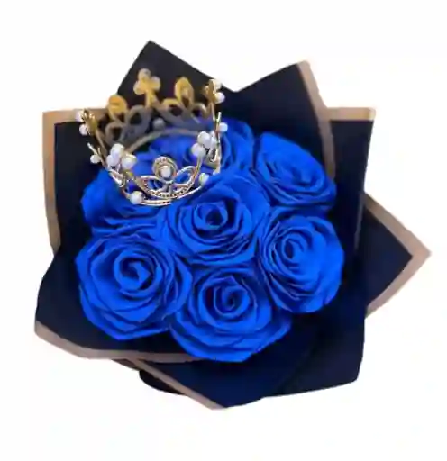 Bouquet De Flores Eternas Azules Amor Y Amistad