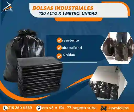 Bolsa Industrial Unidad 120 Cm De Alto X 1 M De Ancho Empaque Para Mudanza