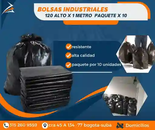 Bolsas Industriales Paquete De 10 Unidades 120 Cm De Alto X 1 Metro De Ancho Empaque Para Mudanza