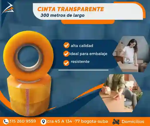 Cinta Transparente 300 Metros Empaque Y Embalaje Para Mudanza