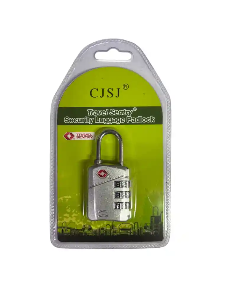 Candado Seguridad Clave Travel Sentry Tsa Plateado