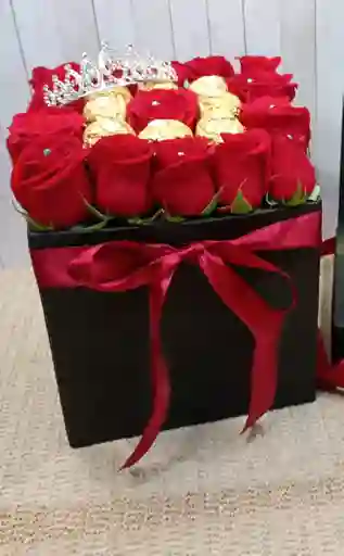 Rosas Con Ferreros Y Diadema