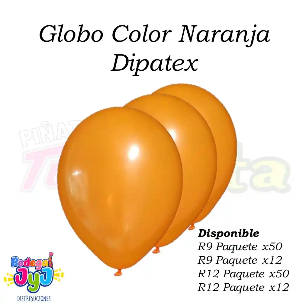 Globo R12 X12 Naranja Fashion Dipatex