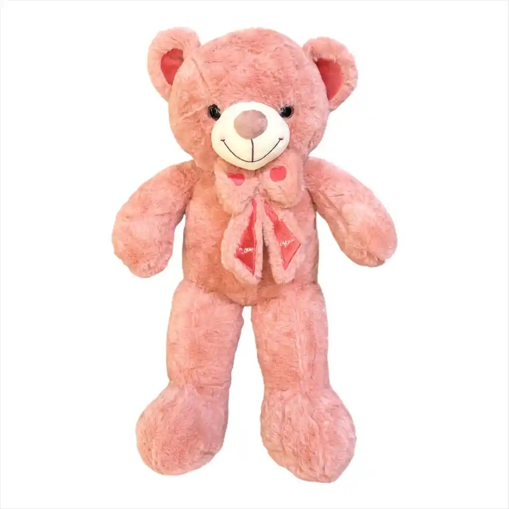 Oso Rosado Con Moño