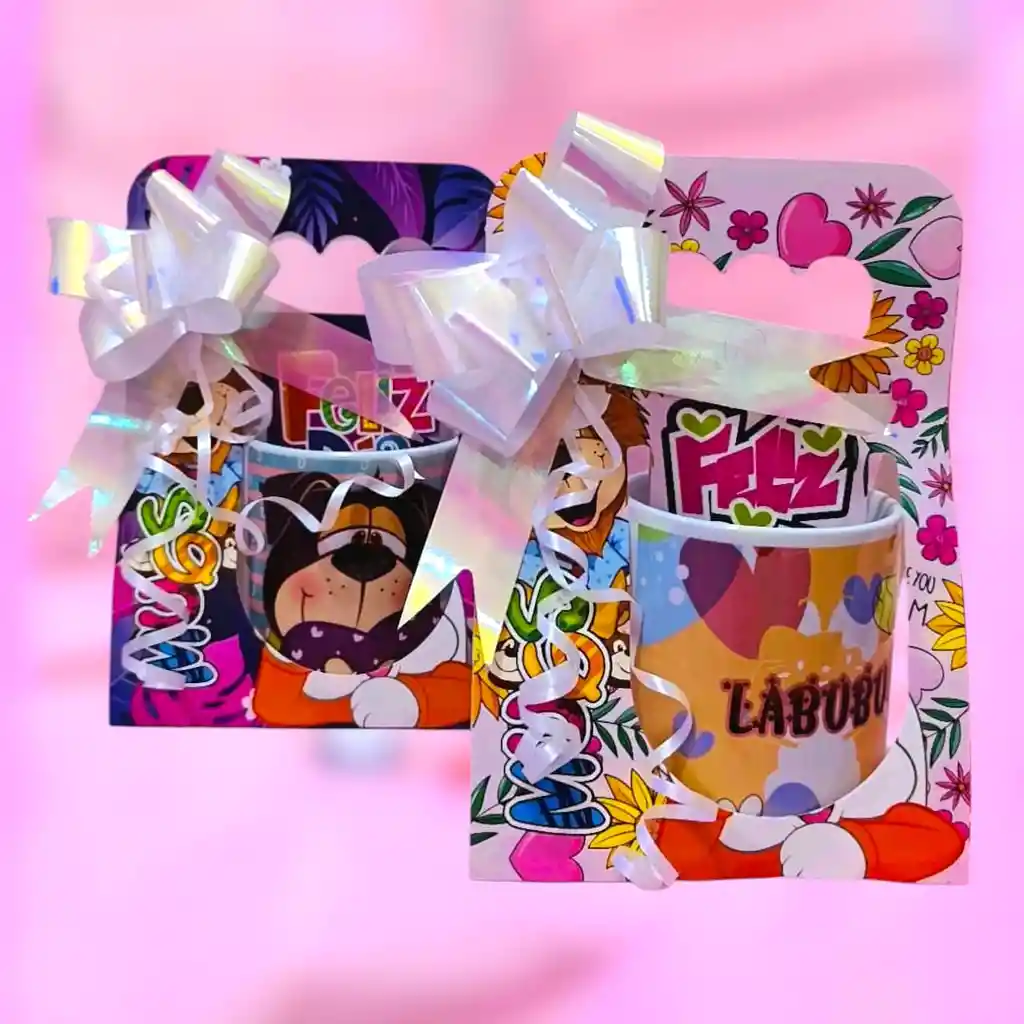 Regalo Amor Y Amistad 🎀 Mug - Pocillo Con Dulces + Empaque Decorativo 💕