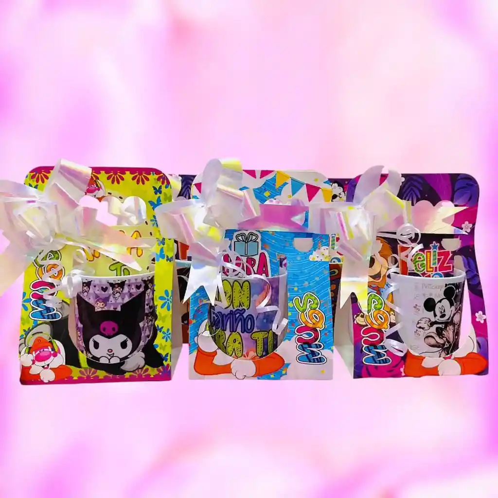 Regalo Amor Y Amistad 🎀 Mug - Pocillo Con Dulces + Empaque Decorativo 💕