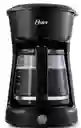 Cafetera Oster® De 12 Tazas Negra, Jarra De Vidrio Y Con Fil Color Negro
