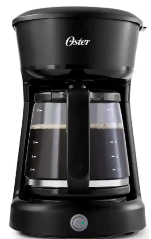 Cafetera Oster® De 12 Tazas Negra, Jarra De Vidrio Y Con Fil Color Negro