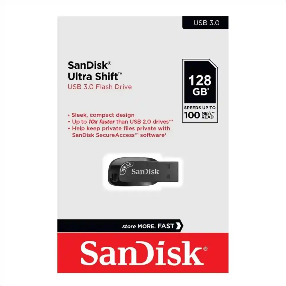 Memoria Usb Sandisk Ultra Shift 128gb /100 Mb