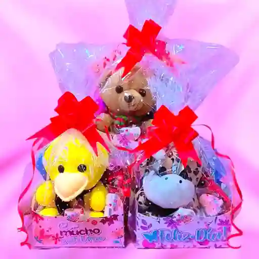 Amor Y Amistad – Ancheta En Cajita “con Mucho Cariño” Con Peluche Y Dulces 🧸🍬