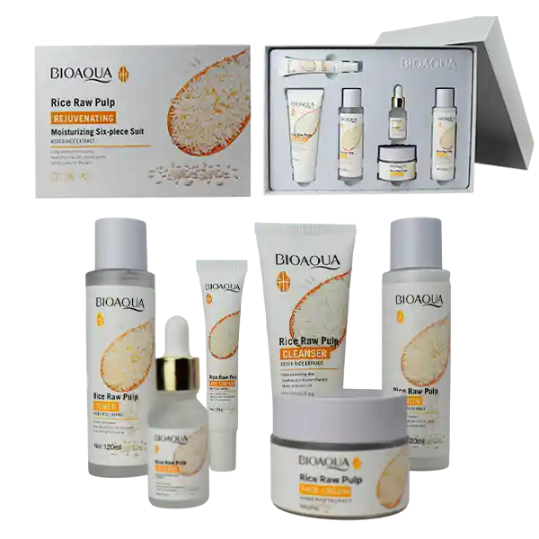 Kit De Cuidado Facial De Bioaqua Arroz
