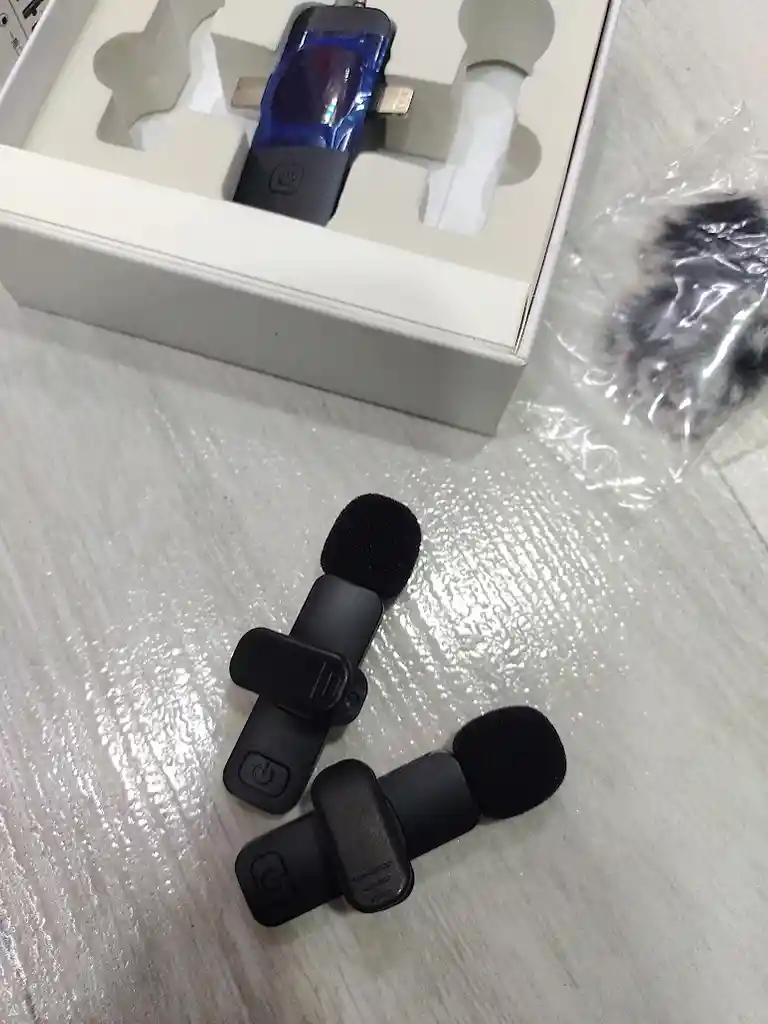 Micrófono Inalámbrico Doble Solapa Entrada Tipo C Y Iphone