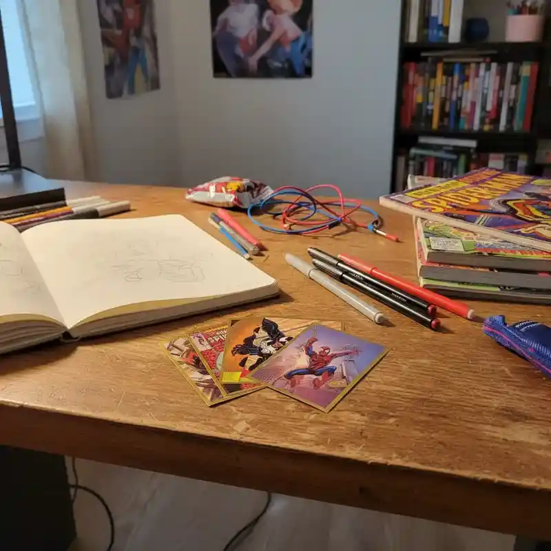 5 Láminas Stickers De Spiderman Variadas Panini Borde Dorado