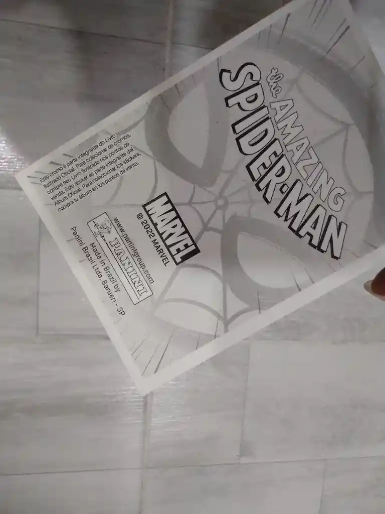 5 Láminas Stickers De Spiderman Variadas Panini Borde Dorado