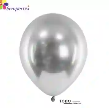 Globos Sempertex Bombas 50 Unidades Satin Plata