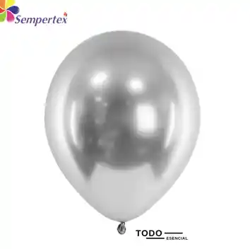 Globos Sempertex Bombas 50 Unidades Satin Plata