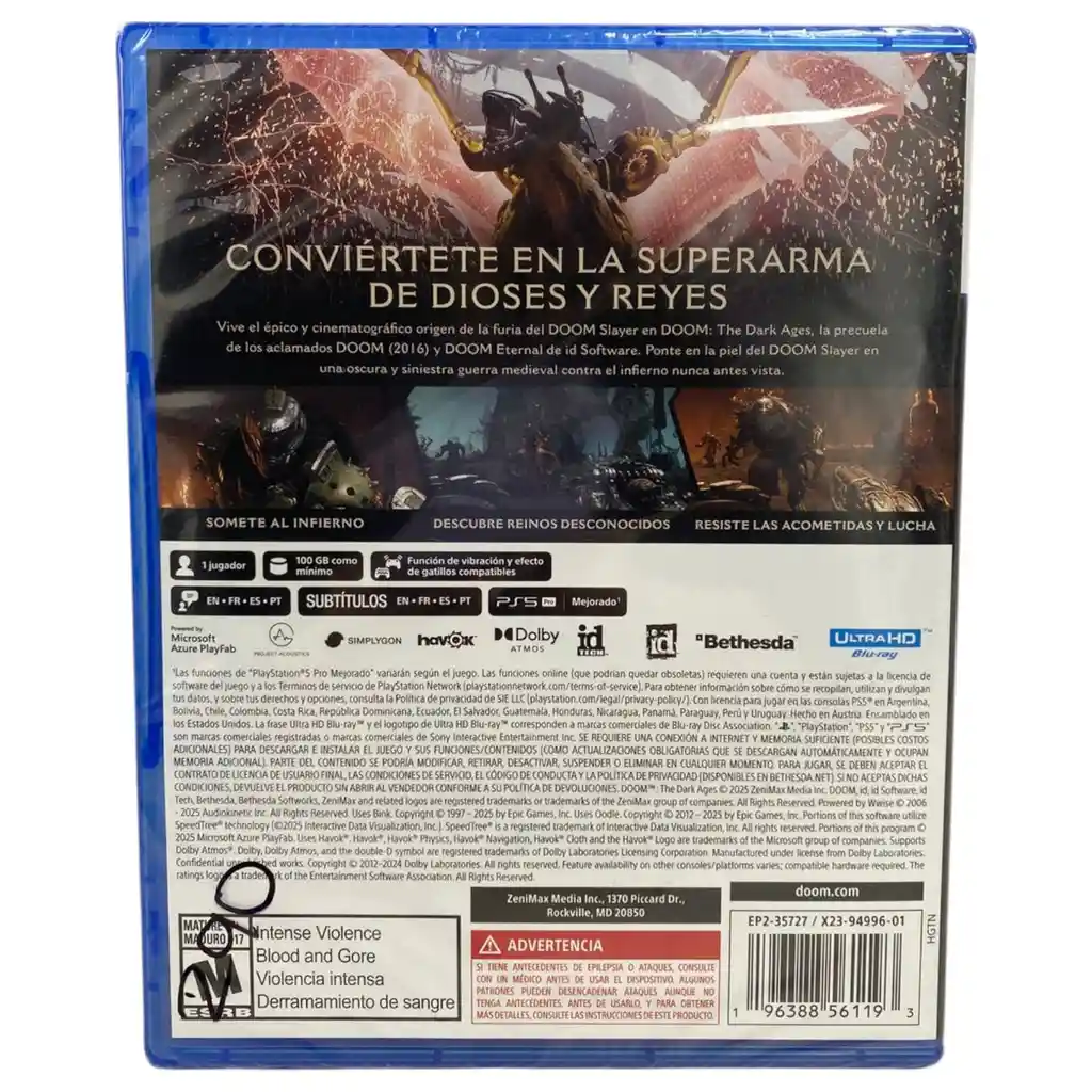 Doom The Dark Ages Para Ps5 Nuevo Fisico