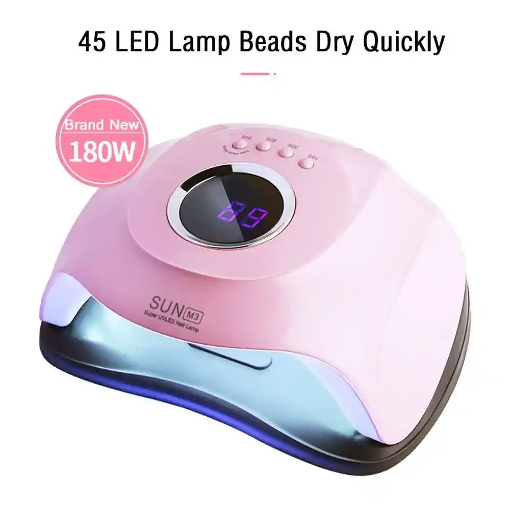 Lámpara Profesional Uv Secador De Uñas 180w 45 Led Sun M3