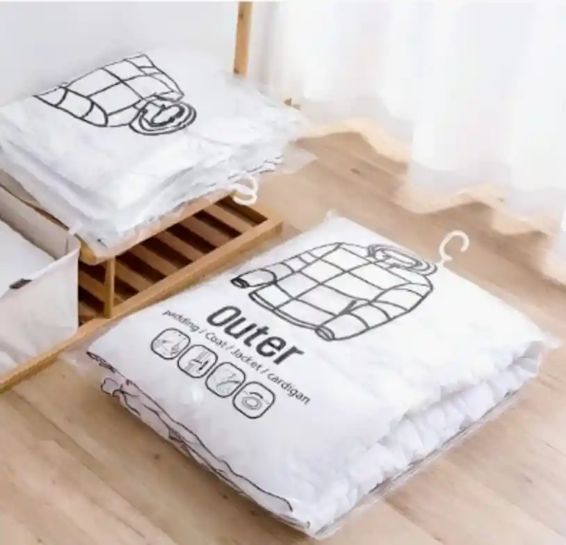 10 Bolsas De Empaque Al Vacío 145x70 Para Colgar + 2 Bombas