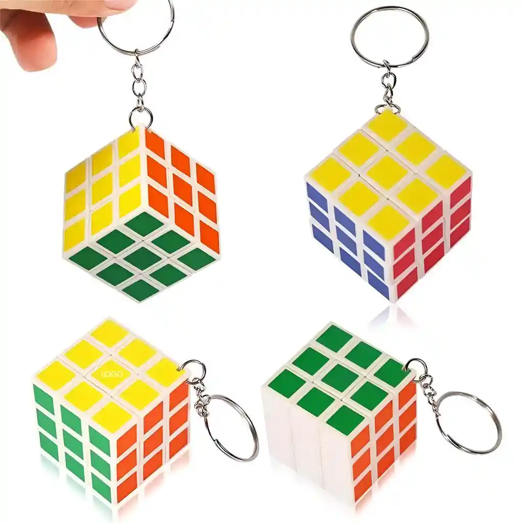 Cubo Llavero Multicolor Para Regalos X 12 Unidades