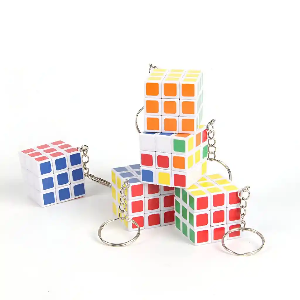 Cubo Llavero Multicolor Para Regalos X 12 Unidades