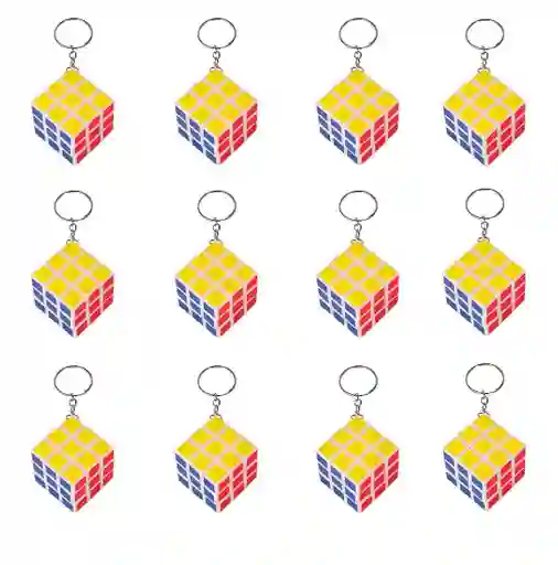 Cubo Llavero Multicolor Para Regalos X 12 Unidades