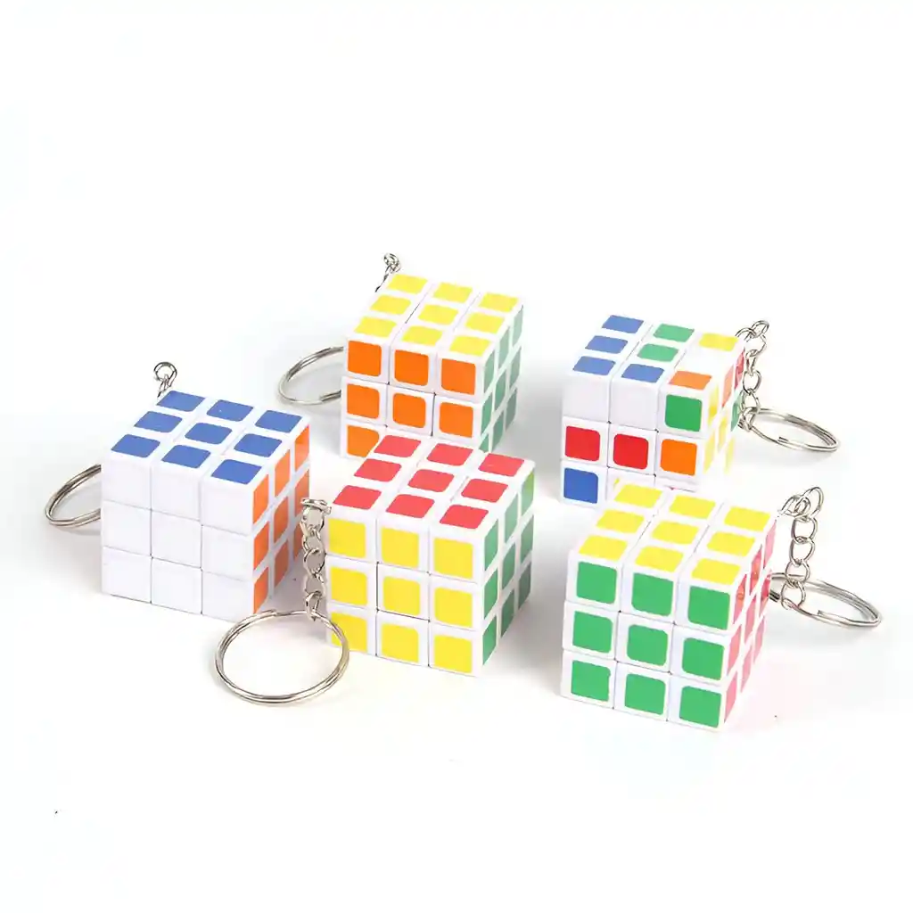 Cubo Llavero Multicolor Para Regalos X 12 Unidades
