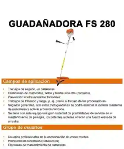 Desbrozadora Desmalezadora Stihl Fs 280 2.5 Hp Con Cuchilla Y Cabezal Uso Profesional