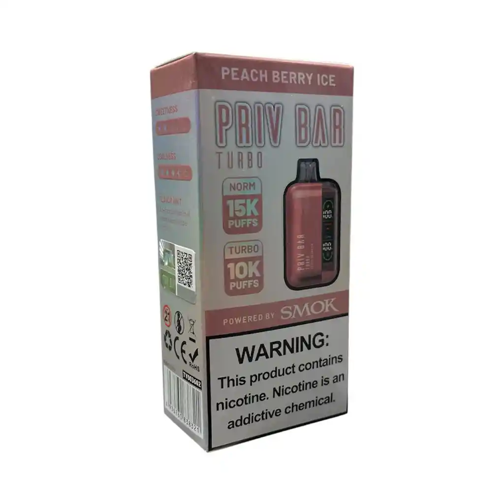 Vaporizador Priv Bar | 15000 Puffs | Peach Berry Ice