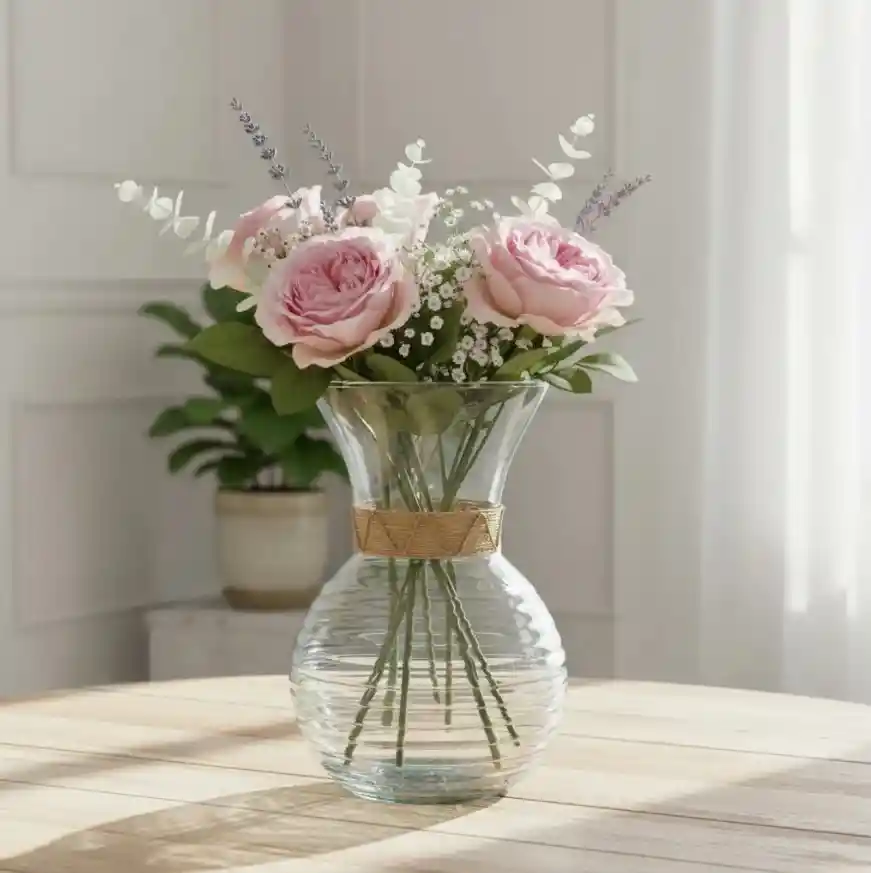 Florero Jarrón De Vidrio (corona)