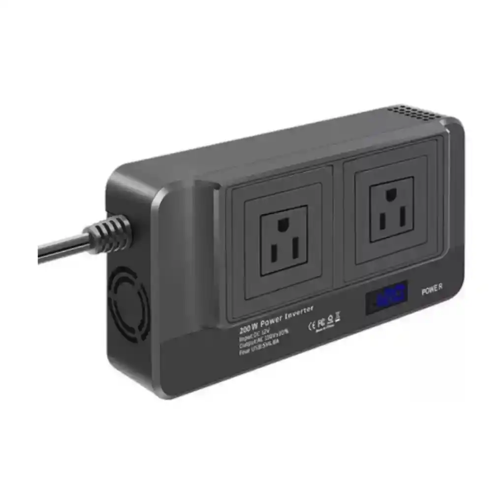 Multitoma Para Carro Inversor Portátil Usb 200w-mg8300