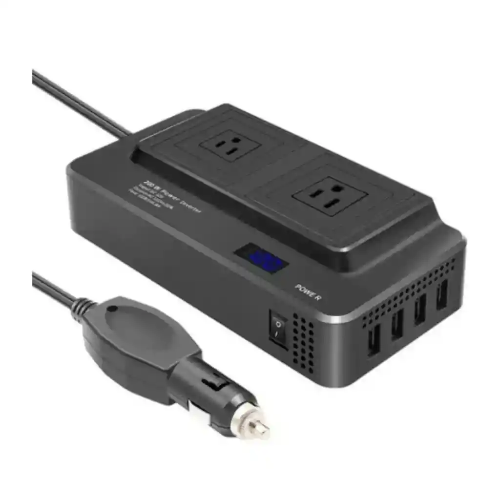 Multitoma Para Carro Inversor Portátil Usb 200w-mg8300
