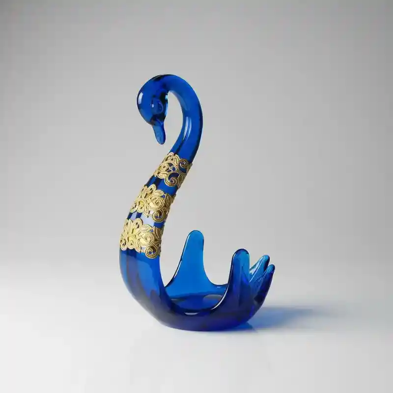 Cisne De Cristal Color Azul (swan)