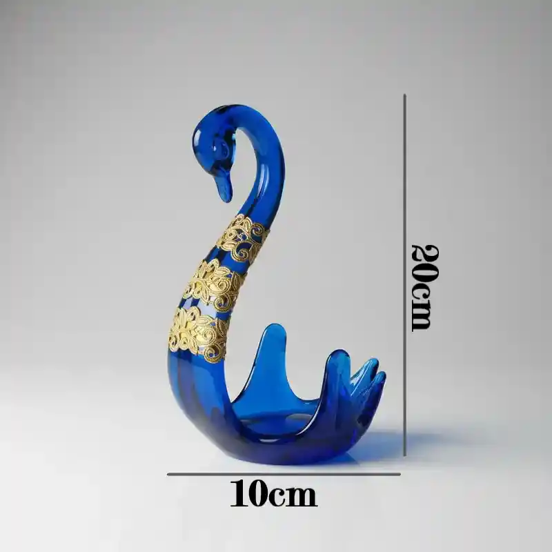 Cisne De Cristal Color Azul (swan)